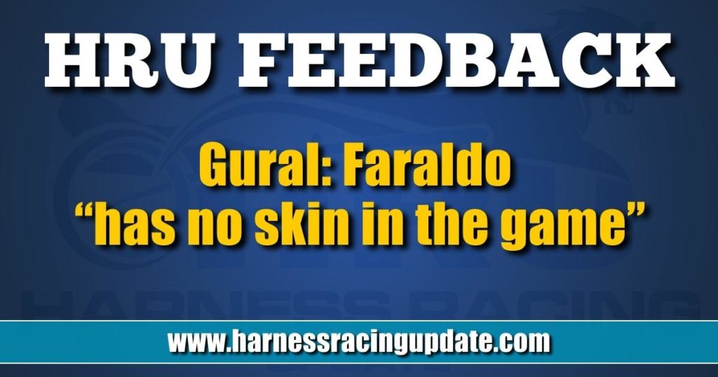 Gural: Faraldo “has no skin in the game”