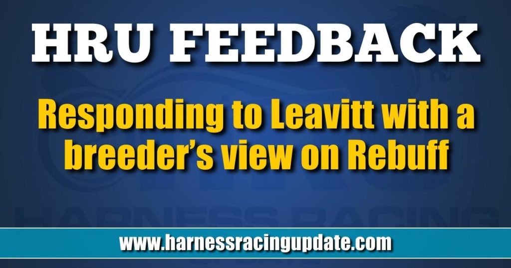Responding to Leavitt with a breeder’s view on Rebuff