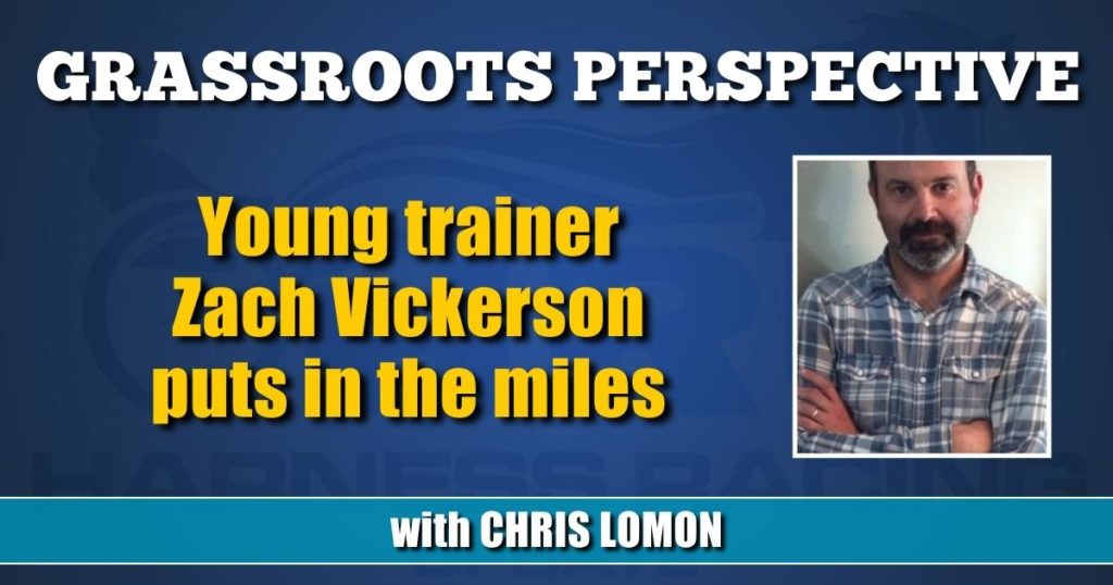 Young trainer Zach Vickerson puts in the miles