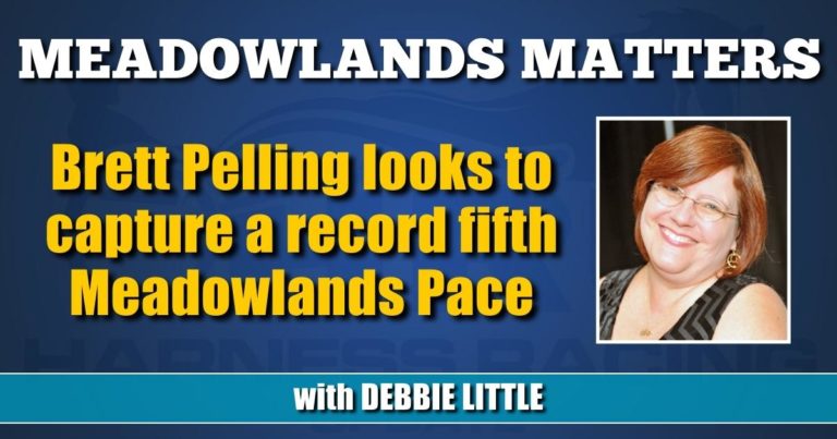 BRETT PELLING LOOKS TO CAPTURE ARECORD FIFTH MEADOWLANDS PACE.