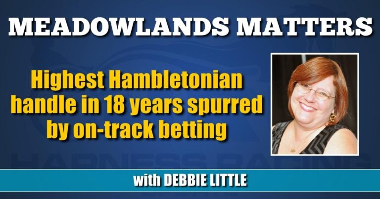 Highest Hambletonian handle in 18 years spurred by on-track betting