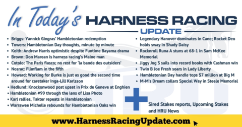 In Today's HRU (20240804) Harness Racing Update